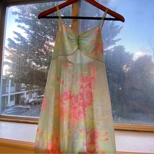 Vintage 1960s airy floral slip